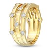Thumbnail Image 1 of Diamond 3-Row Ring 1/2 ct tw Round 14K Yellow Gold