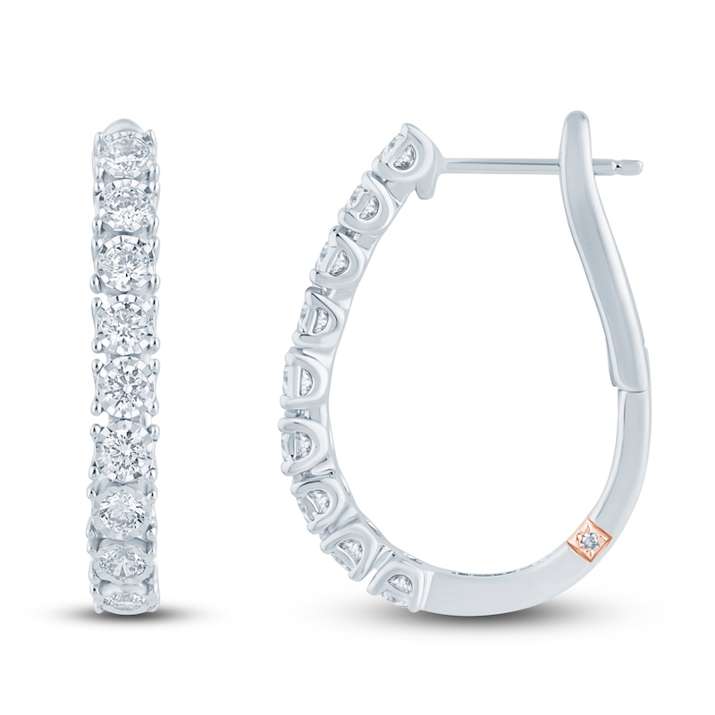 Main Image 1 of Pnina Tornai Diamond Hoop Earrings 1 ct tw 14K White Gold