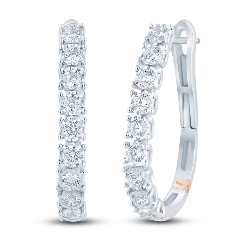 Main Image 2 of Pnina Tornai Diamond Hoop Earrings 1 ct tw 14K White Gold