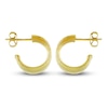 Thumbnail Image 3 of Diamond-Cut Huggie Hoop Earrings 14K Yellow Gold 8mm