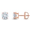 Thumbnail Image 1 of Round-Cut Lab-Grown Diamond Solitaire Stud Earrings 3/4 ct tw 14K Rose Gold (F/SI2)