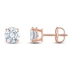Thumbnail Image 1 of Certified Round-Cut Diamond Solitaire Stud Earrings 3 ct tw 14K Rose Gold (I/I1)