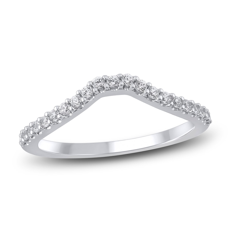Main Image 1 of Diamond Contour Anniversary Band 1/4 ct tw 14K White Gold
