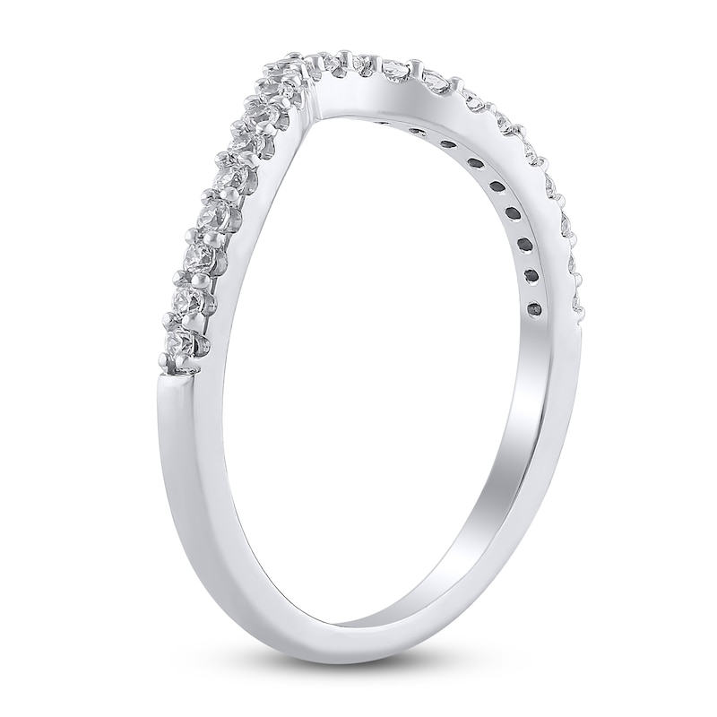 Main Image 2 of Diamond Contour Anniversary Band 1/4 ct tw 14K White Gold