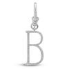 Thumbnail Image 0 of Charm'd by Lulu Frost Diamond Letter B Charm 1/8 ct tw Pavé Round 10K White Gold