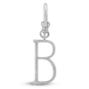 Thumbnail Image 1 of Charm'd by Lulu Frost Diamond Letter B Charm 1/8 ct tw Pavé Round 10K White Gold