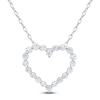 Thumbnail Image 1 of Diamond Heart Outline Necklace 1/4 ct tw 10K White Gold 18"