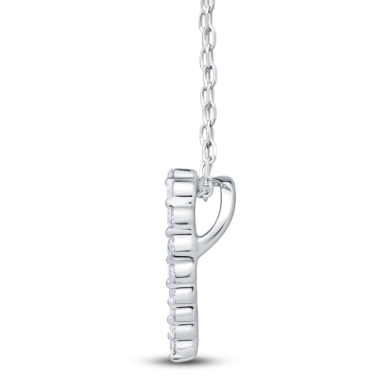 Main Image 2 of Diamond Heart Outline Necklace 1/4 ct tw 10K White Gold 18"