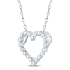 Thumbnail Image 3 of Diamond Heart Outline Necklace 1/4 ct tw 10K White Gold 18"