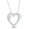 Thumbnail Image 4 of Diamond Heart Outline Necklace 1/4 ct tw 10K White Gold 18"