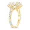 Thumbnail Image 2 of Pnina Tornai Princess-Cut Quad Diamond Halo Engagement Ring 2-1/3 ct tw 14K Yellow Gold
