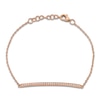 Thumbnail Image 1 of Shy Creation Diamond Bar Bracelet 1/6 ct tw 14K Rose Gold 7" SC55001169
