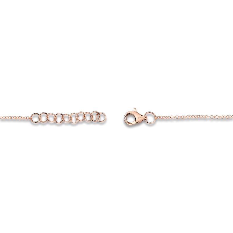 Main Image 2 of Shy Creation Diamond Bar Bracelet 1/6 ct tw 14K Rose Gold 7" SC55001169