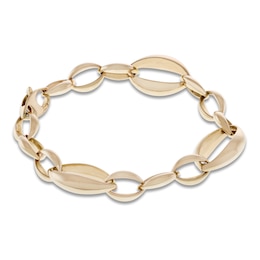 Italia D'Oro Oval Link Bracelet 14K Yellow Gold 7.9"