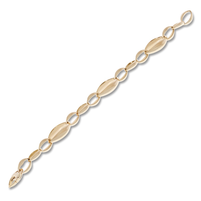 Main Image 2 of Italia D'Oro Oval Link Bracelet 14K Yellow Gold 7.9"