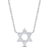 Thumbnail Image 1 of Shy Creation Diamond Star of David Necklace 1/10 ct tw 14K White Gold 18" SC55005241
