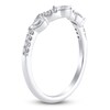 Thumbnail Image 2 of Certified Marquise & Round-Cut Diamond Contour Anniversary Ring 1/3 ct tw 14K White Gold