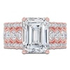 Thumbnail Image 3 of Emerald-Cut Created By Jared Studio Lab-Grown Diamond Engagement Ring 4-3/4 ct tw 14K Rose Gold