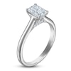 Thumbnail Image 2 of Radiant-Cut Lab-Grown Diamond Solitaire Plus Engagement Ring 1 ct tw Platinum (VS2/F)