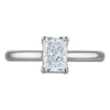 Thumbnail Image 3 of Radiant-Cut Lab-Grown Diamond Solitaire Plus Engagement Ring 1 ct tw Platinum (VS2/F)