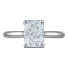 Thumbnail Image 3 of Radiant-Cut Lab-Grown Diamond Solitaire Plus Engagement Ring 2-5/8 ct tw Platinum (VS2/F)