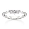 Thumbnail Image 1 of J'Lure Lab-Created Diamond Scalloped Wedding Band 1/8 ct tw 18K White Gold