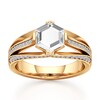Thumbnail Image 1 of J'Lure Lab-Grown Diamond Hexagon Portrait-Cut Engagement Ring 1-3/8 ct tw 18K Yellow Gold