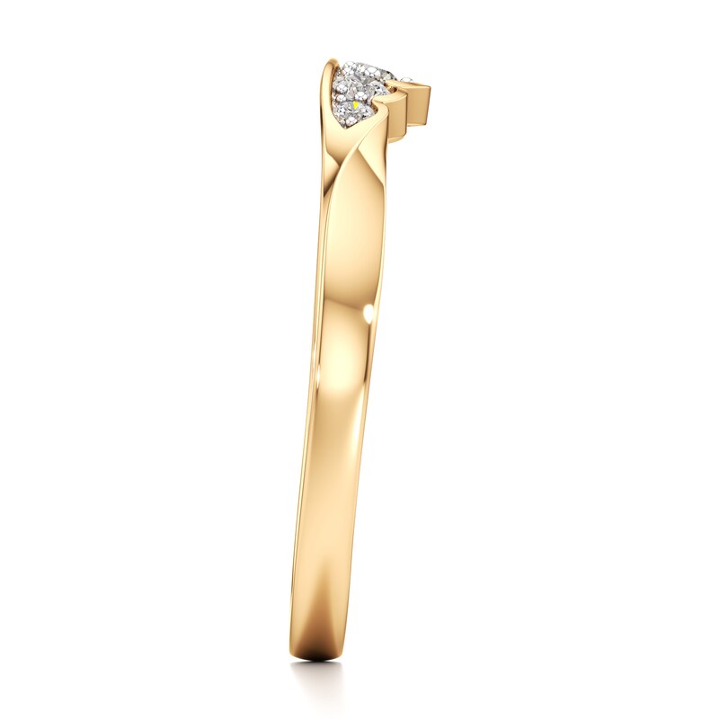 Main Image 3 of J'Lure Lab-Grown Diamond Scalloped Wedding Band 1/8 ct tw 18K Yellow Gold