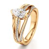 Thumbnail Image 4 of J'Lure Lab-Grown Diamond Pear Step-Cut Engagement Ring 1-3/8 ct tw 18K Yellow Gold