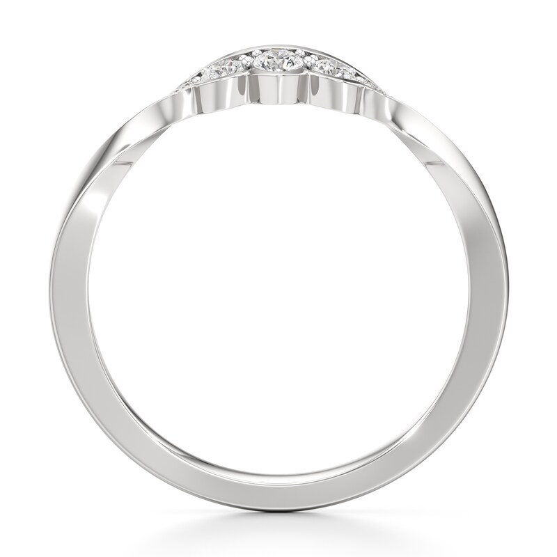 Main Image 2 of J'Lure Lab-Grown Diamond Scalloped Wedding Band 1/6 ct tw 18K White Gold