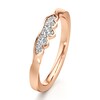 Thumbnail Image 4 of J'Lure Lab-Grown Diamond Scalloped Wedding Band 1/6 ct tw 18K Rose Gold