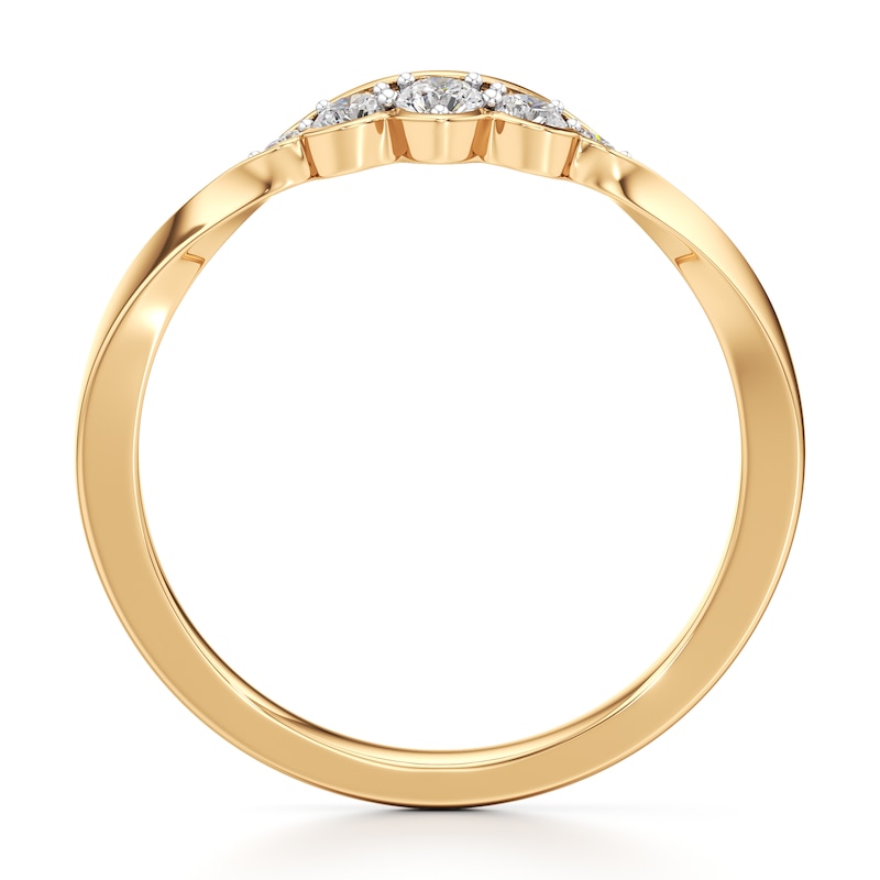 Main Image 2 of J'Lure Lab-Grown Diamond Scalloped Wedding Band 1/5 ct tw 18K Yellow Gold