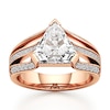 Thumbnail Image 1 of J'Lure Lab-Grown Diamond Shield Step-Cut Engagement Ring 3-3/8 ct tw 18K Rose Gold