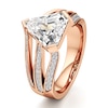 Thumbnail Image 4 of J'Lure Lab-Grown Diamond Shield Step-Cut Engagement Ring 3-3/8 ct tw 18K Rose Gold