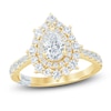 Thumbnail Image 1 of Pnina Tornai Pear-Shaped Diamond Double Halo Engagement Ring 1-5/8 ct tw 14K Yellow Gold