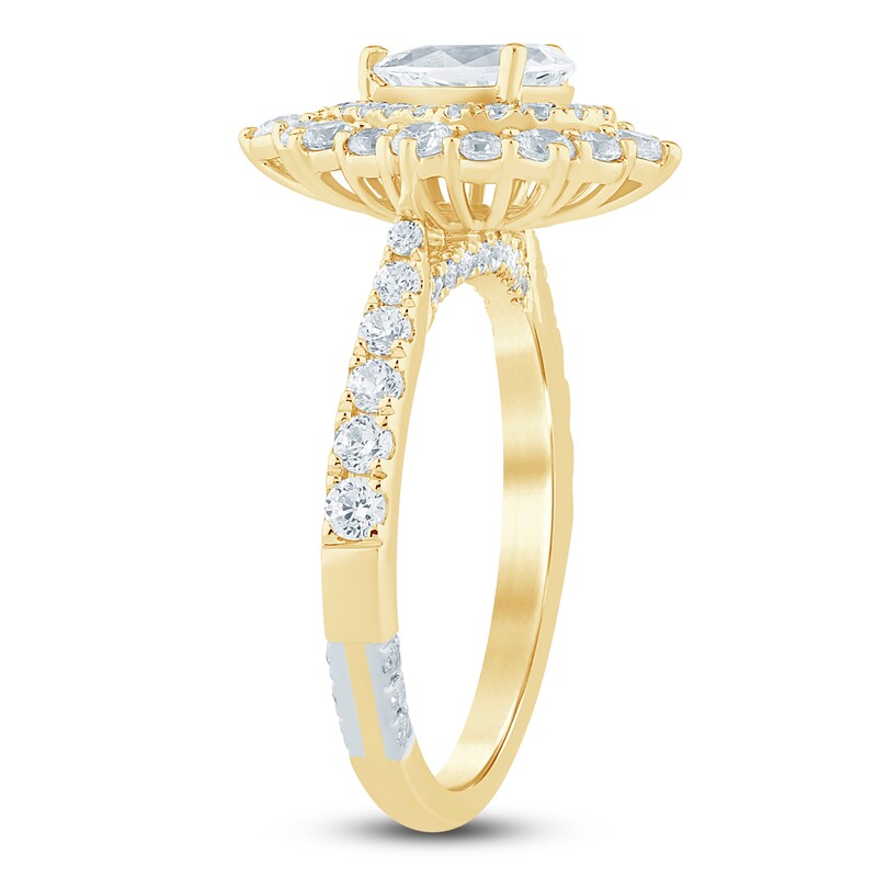 Main Image 2 of Pnina Tornai Pear-Shaped Diamond Double Halo Engagement Ring 1-5/8 ct tw 14K Yellow Gold