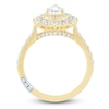 Thumbnail Image 4 of Pnina Tornai Pear-Shaped Diamond Double Halo Engagement Ring 1-5/8 ct tw 14K Yellow Gold