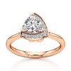 Thumbnail Image 1 of J'Lure Trillion Curved Brilliant-Cut Lab-Grown Diamond Half-Halo Engagement Ring 1 ct tw 18K Rose Gold