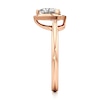 Thumbnail Image 3 of J'Lure Trillion Curved Brilliant-Cut Lab-Grown Diamond Half-Halo Engagement Ring 1 ct tw 18K Rose Gold