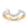 Thumbnail Image 1 of J'Lure Pear Step-Cut Lab-Grown Diamond Contour Wedding Band 3/4 ct tw 18K Yellow Gold