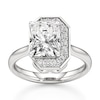 Thumbnail Image 1 of J'Lure Radiant Brilliant-Cut Lab-Grown Diamond Half-Halo Engagement Ring 3-1/6 ct tw 18K White Gold