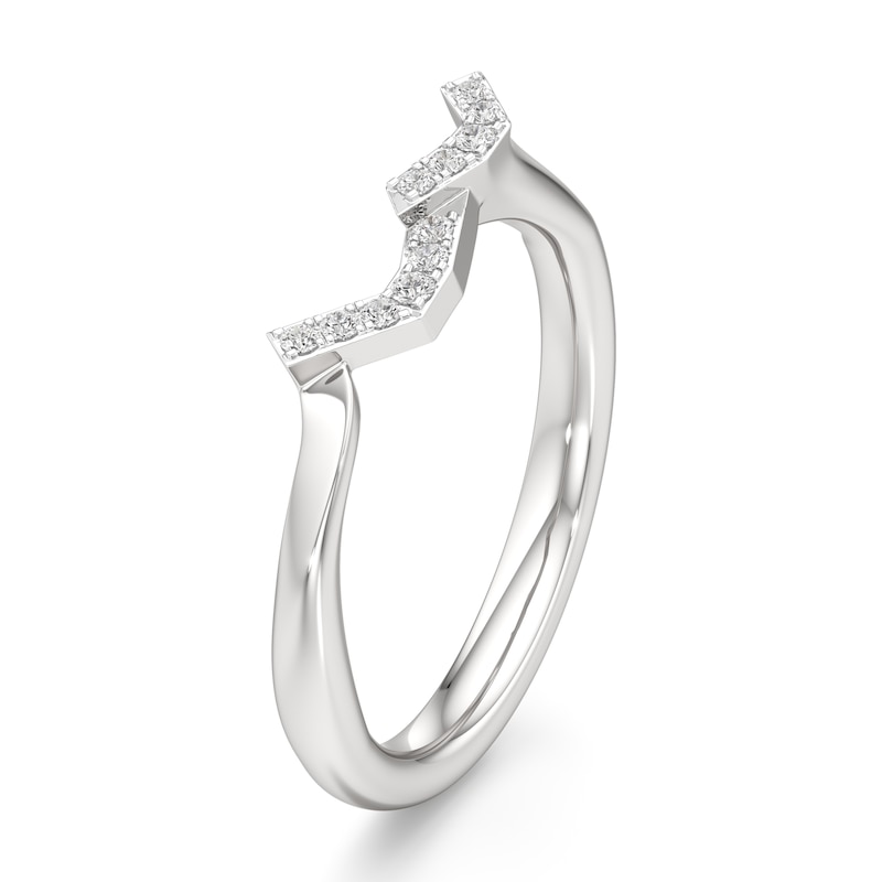 Main Image 4 of J'Lure Lab-Grown Diamond Wedding Band 1/15 ct tw 18K White Gold