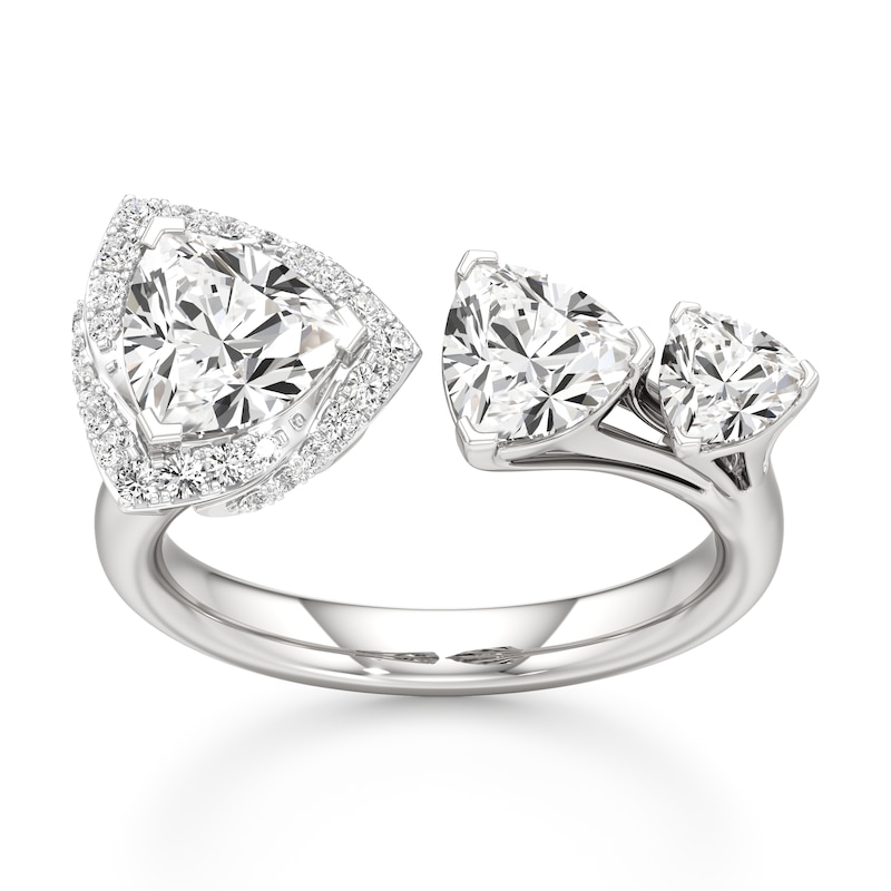 Main Image 1 of J'Lure Trillion Curved Brilliant-Cut Lab-Grown Diamond Engagement Ring 2-1/5 ct tw 18K White Gold