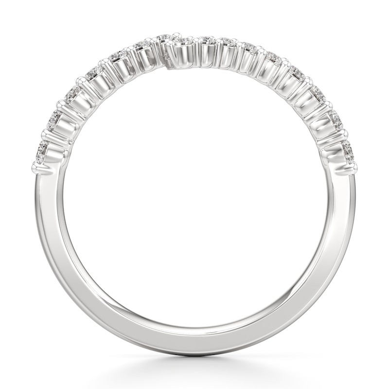 Main Image 2 of J'Lure Lab-Created Diamond Contour Wedding Band 1/3 ct tw 18K White Gold