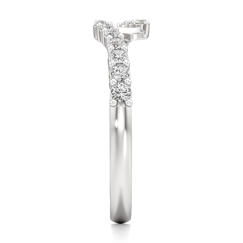 Main Image 3 of J'Lure Lab-Created Diamond Contour Wedding Band 1/3 ct tw 18K White Gold