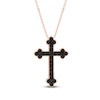 Thumbnail Image 1 of Pnina Tornai Black Diamond Cross Necklace 5/8 ct tw 14K Rose Gold 18"