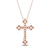 Thumbnail Image 2 of Pnina Tornai Black Diamond Cross Necklace 5/8 ct tw 14K Rose Gold 18"