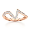 Thumbnail Image 1 of J'Lure Lab-Created Diamond Contour Wedding Band 1/5 ct tw 18K Rose Gold