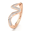 Thumbnail Image 4 of J'Lure Lab-Created Diamond Contour Wedding Band 1/5 ct tw 18K Rose Gold