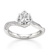 Thumbnail Image 1 of J'Lure Octagon Step-Cut Lab-Created Diamond Bypass Engagement Ring 2-1/6 ct tw 18K White Gold